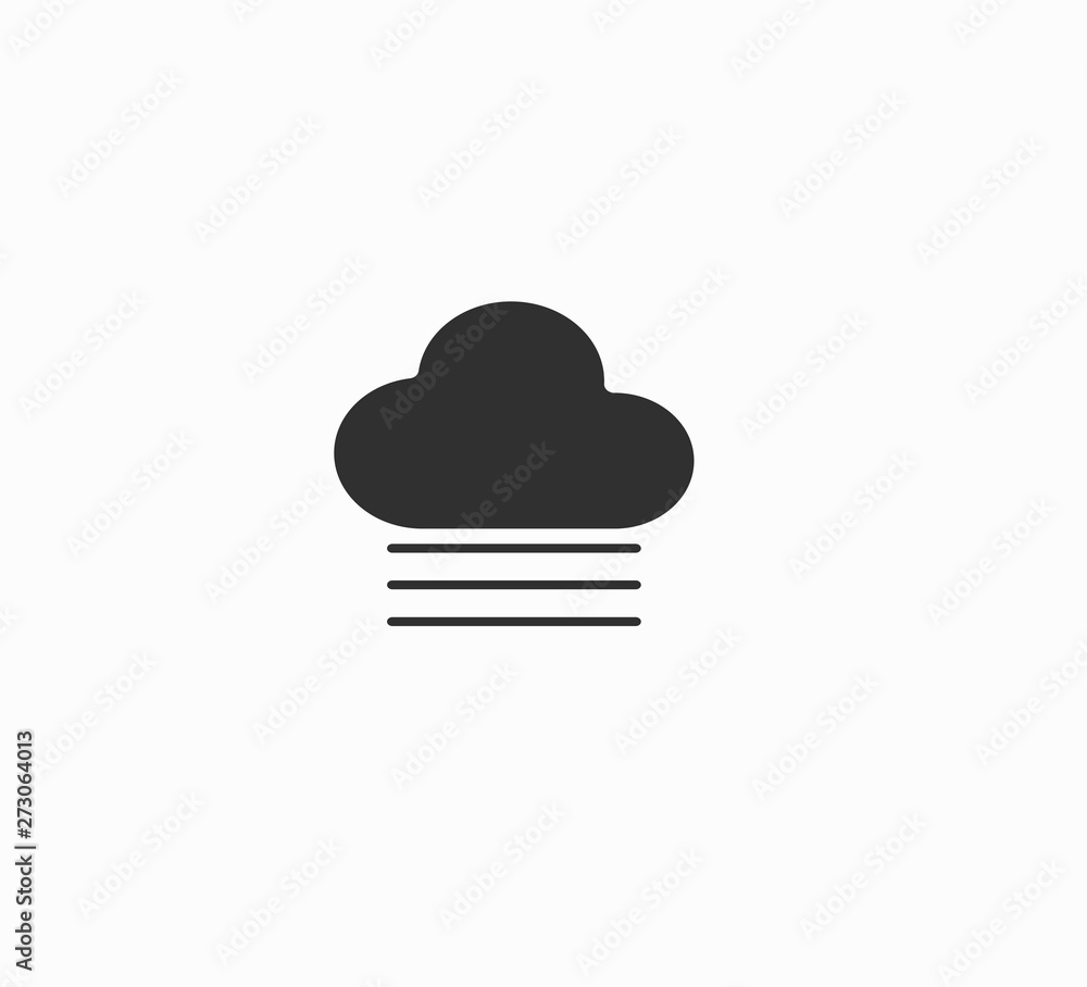 Flat design vector weather icons: cloud and fog Isolated on white background. weather forecast icon close-up Flat design vector weather icons: cloud and fog Isolated on white background. weather forecast icon close-up