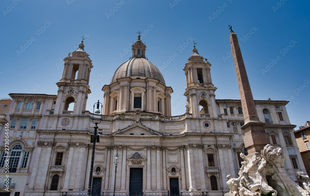 Baroque building at the Navona square in Rome, Italy