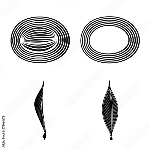Vector illustration of human and body  symbol. Set of human and cells stock vector illustration.