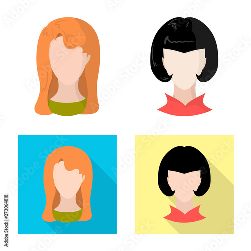 Vector illustration of professional and photo symbol. Set of professional and profile vector icon for stock.
