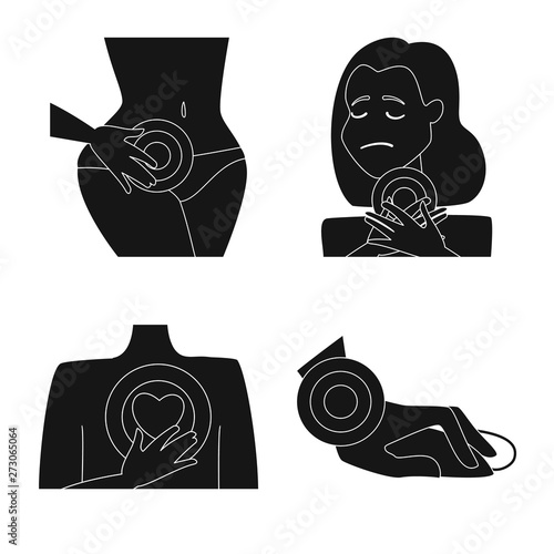Vector illustration of first and help logo. Collection of first and disease stock symbol for web.