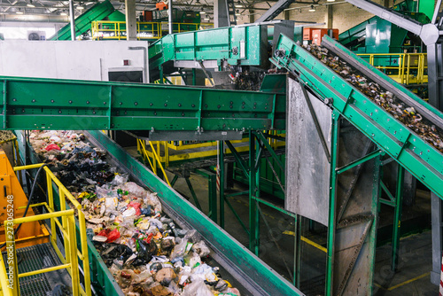 Rabat waste sorting plant. Recycling and sorting of household waste at the plant. Automatic sorting line. Environmental Safety