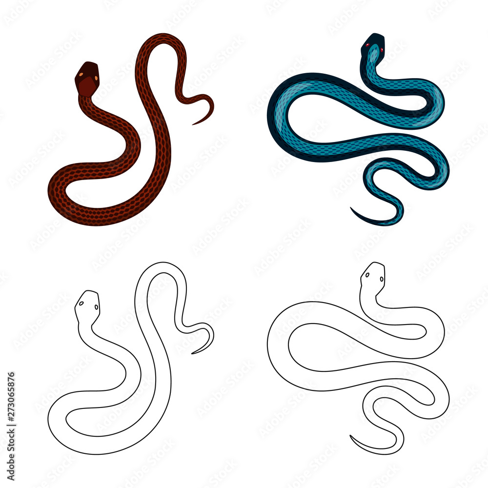 Obraz premium Vector illustration of mammal and danger logo. Collection of mammal and medicine stock symbol for web.