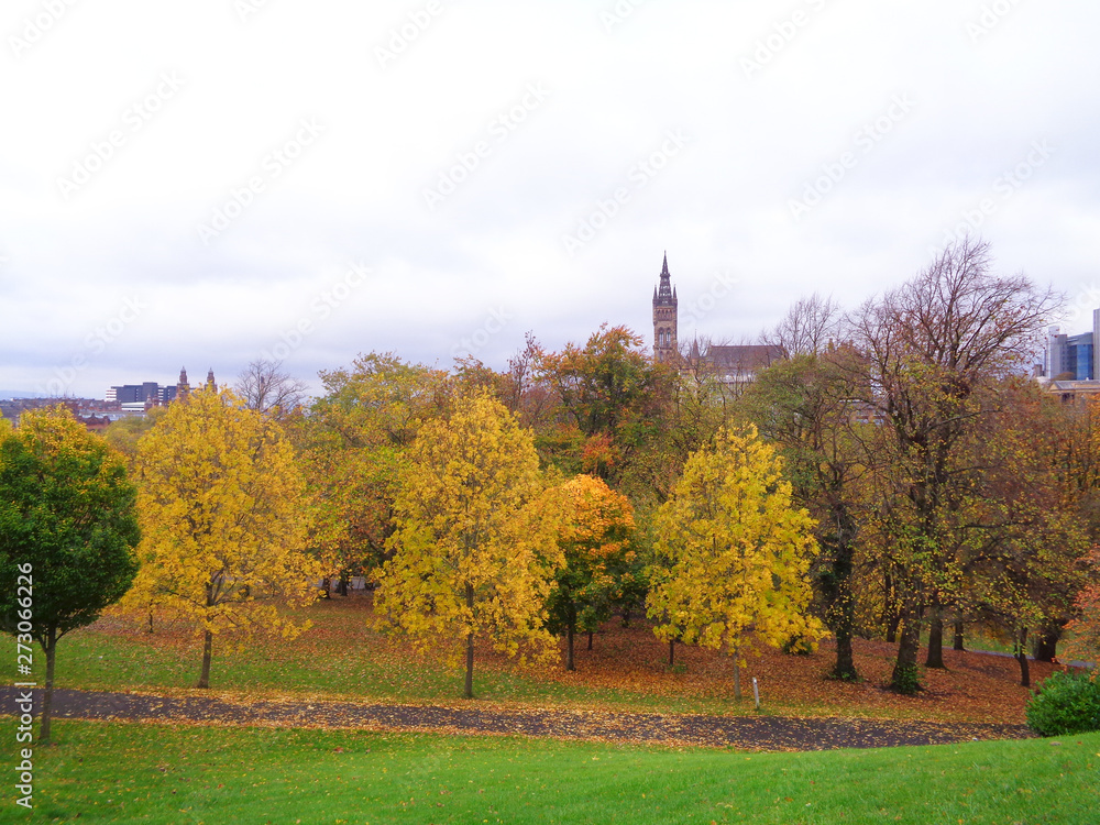 The autumn in the park