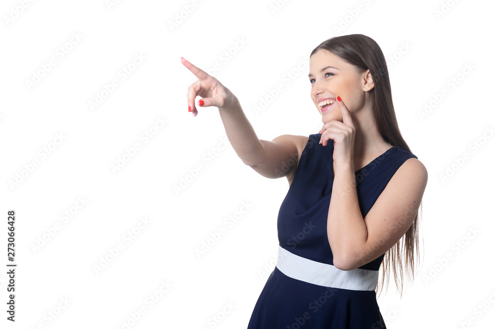 Portrait of beautiful young woman with long hair Portrait of beautiful young woman with long hair