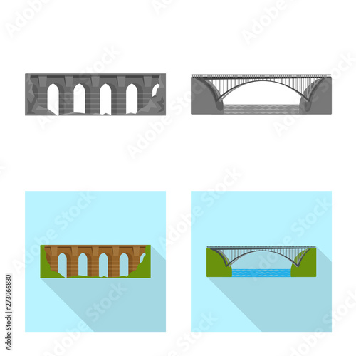 Vector illustration of connection and design logo. Collection of connection and side vector icon for stock.