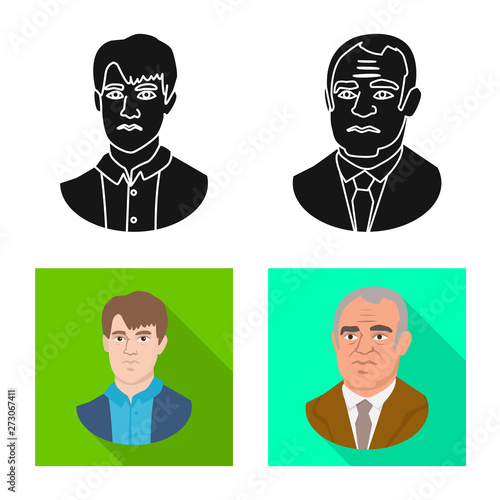Isolated object of checkmate and thin icon. Set of checkmate and target stock vector illustration.