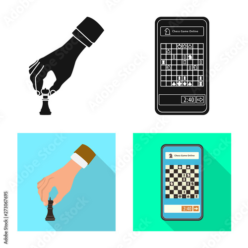Vector design of checkmate and thin logo. Collection of checkmate and target stock symbol for web.