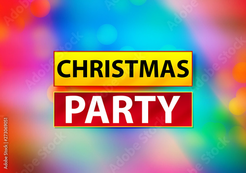 Christmas Party Abstract Colorful Background Bokeh Design Illustration