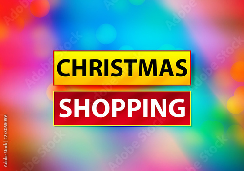 Christmas Shopping Abstract Colorful Background Bokeh Design Illustration