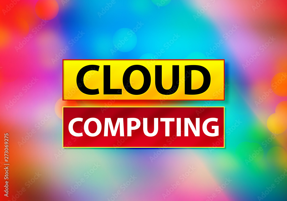 Cloud Computing Abstract Colorful Background Bokeh Design Illustration