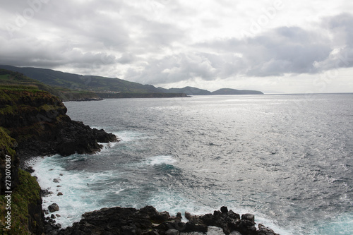 Coast view of Maia, Sao Miguel, Azores, Portugal photo