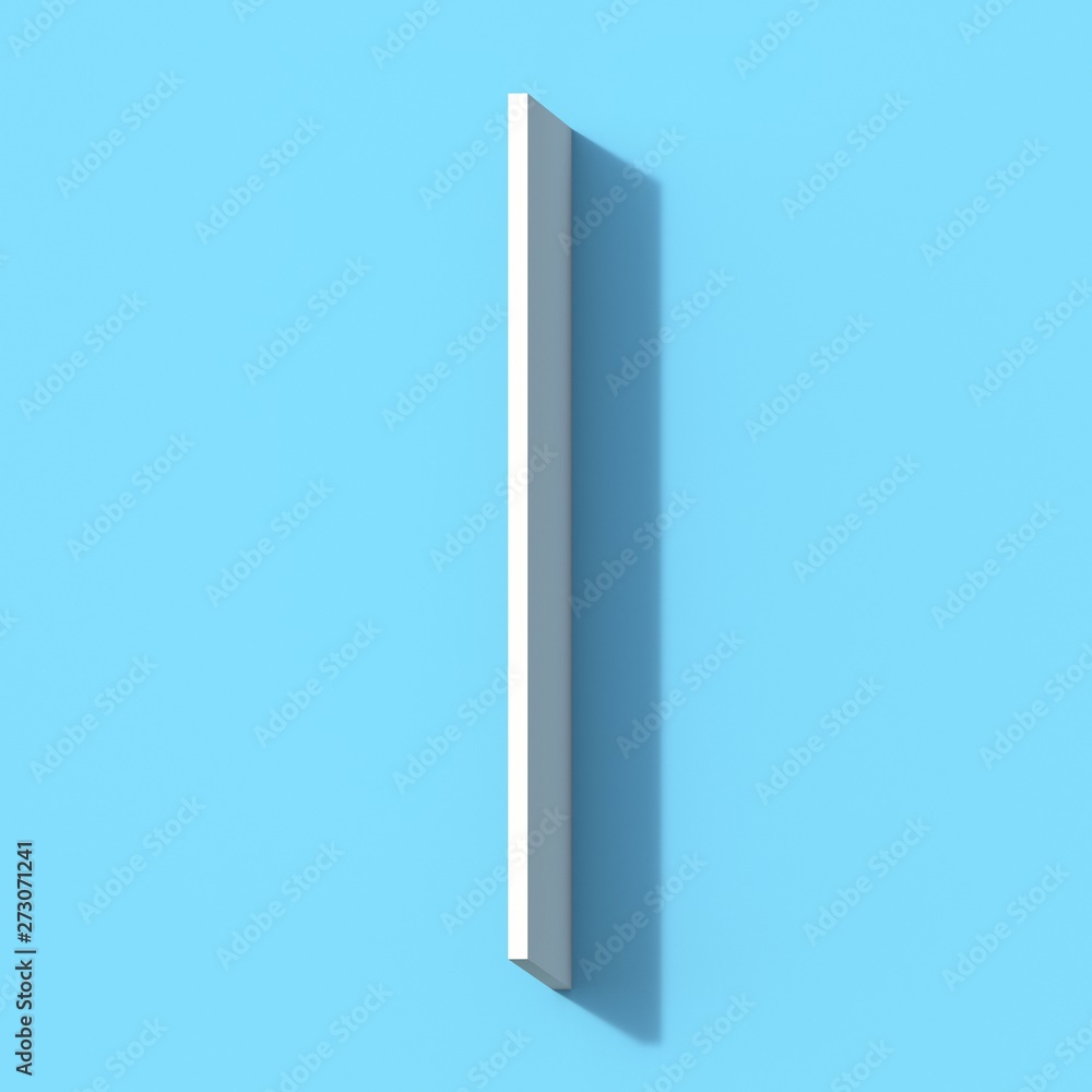 Line font with shadow Letter I 3D Line font with shadow Letter I 3D