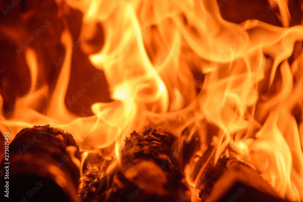 Fototapeta premium fire in the fireplace