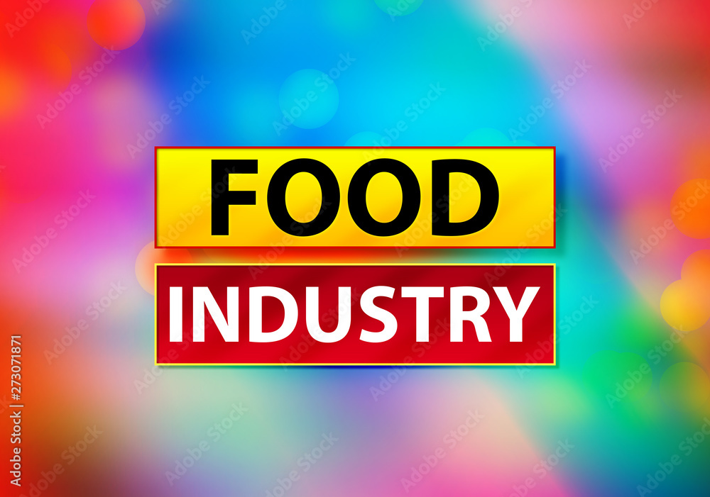 Food Industry Abstract Colorful Background Bokeh Design Illustration
