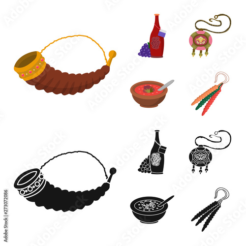 Vector design of culture and sightseeing sign. Set of culture and originality vector icon for stock.