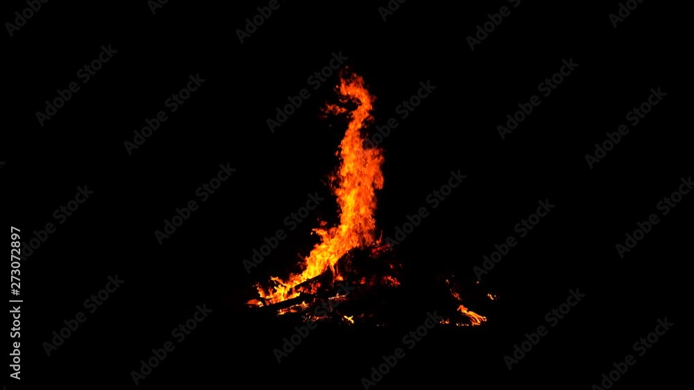 A large fire in the night sky Beautiful abstract background in the form of lights, light and life. A fiery orange on a black background in 4k A large fire in the night sky Beautiful abstract background in the form of lights, light and life. A fiery orange on a black background in 4k
