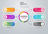 Modern Infographic template design. Business concept with 6 options, steps or processes
