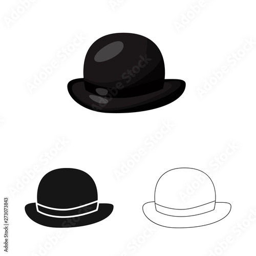 Vector illustration of clothing and cap icon. Set of clothing and beret stock vector illustration.