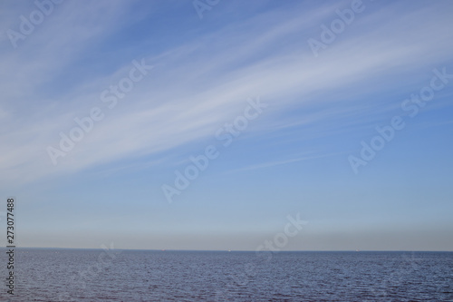 The Gulf of Finland . Summer sea in clear windless weather. Sea without waves.