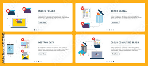 Delete folder, destroy data and trash digital.