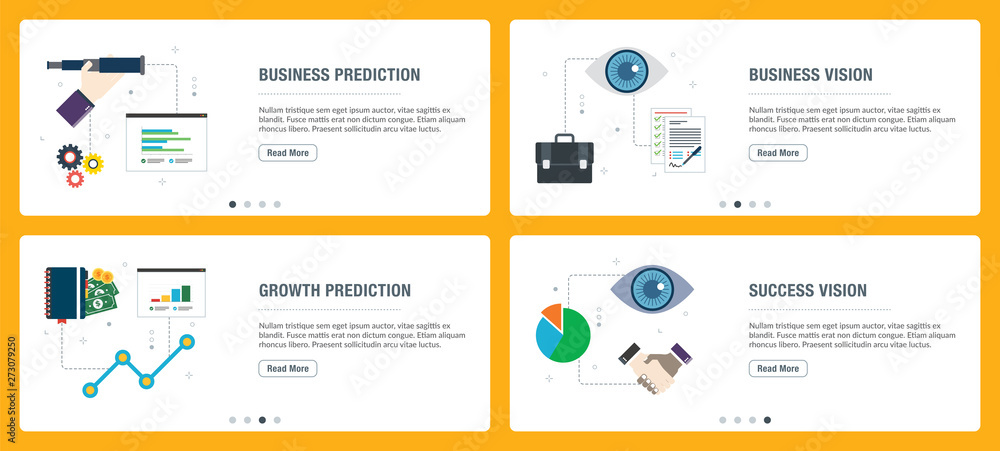 Business prediction, vision, growth and success Business prediction, vision, growth and success