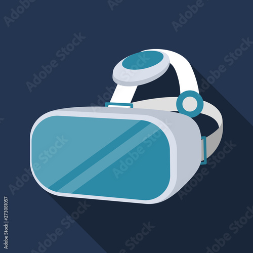 Virtual reality glasses headset icon flat design vector