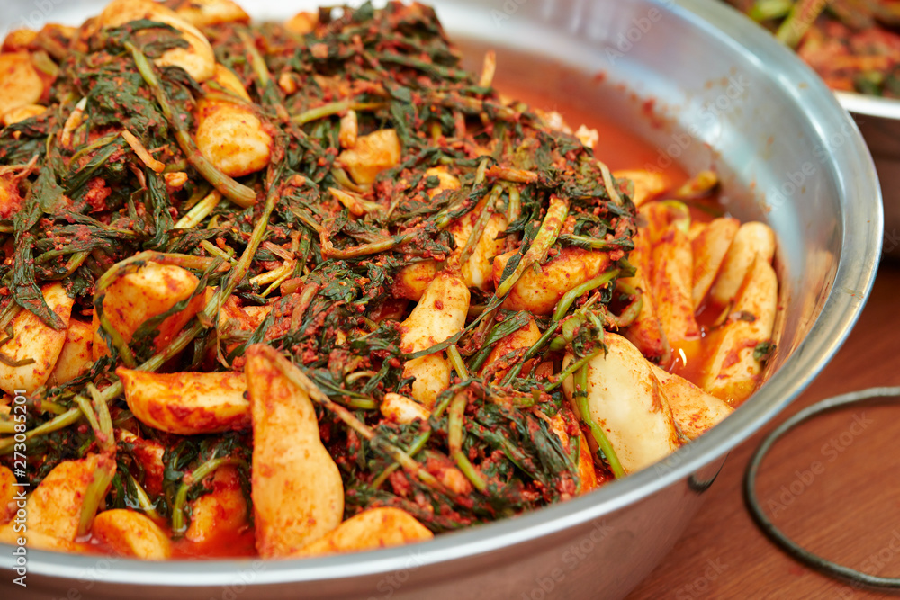 Kimchi, Korean spicy leaf vegetable pickles Kimchi, Korean spicy leaf vegetable pickles