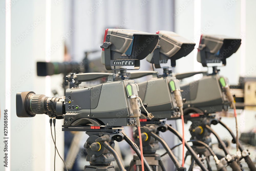 cameraman work. digital Cameras ready to filming cameraman work. digital Cameras ready to filming