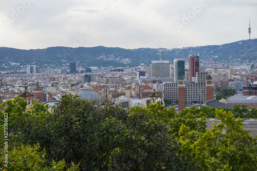 Barcelona. View of the city with buildings. Catalonia. Spain