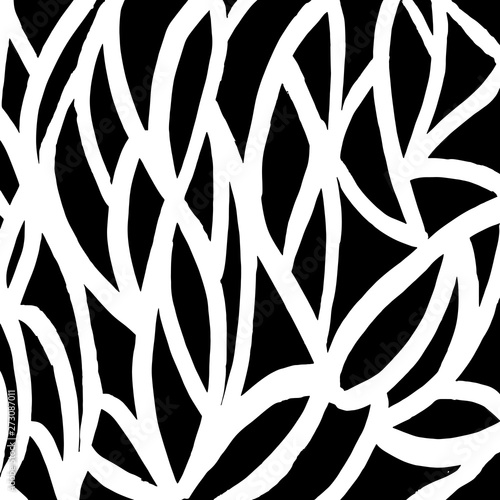 Brush grunge pattern. White and black vector.