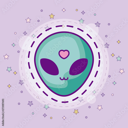 patch of head alien icon