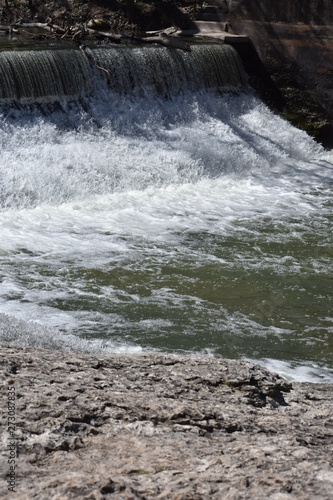 water flowing over rocks