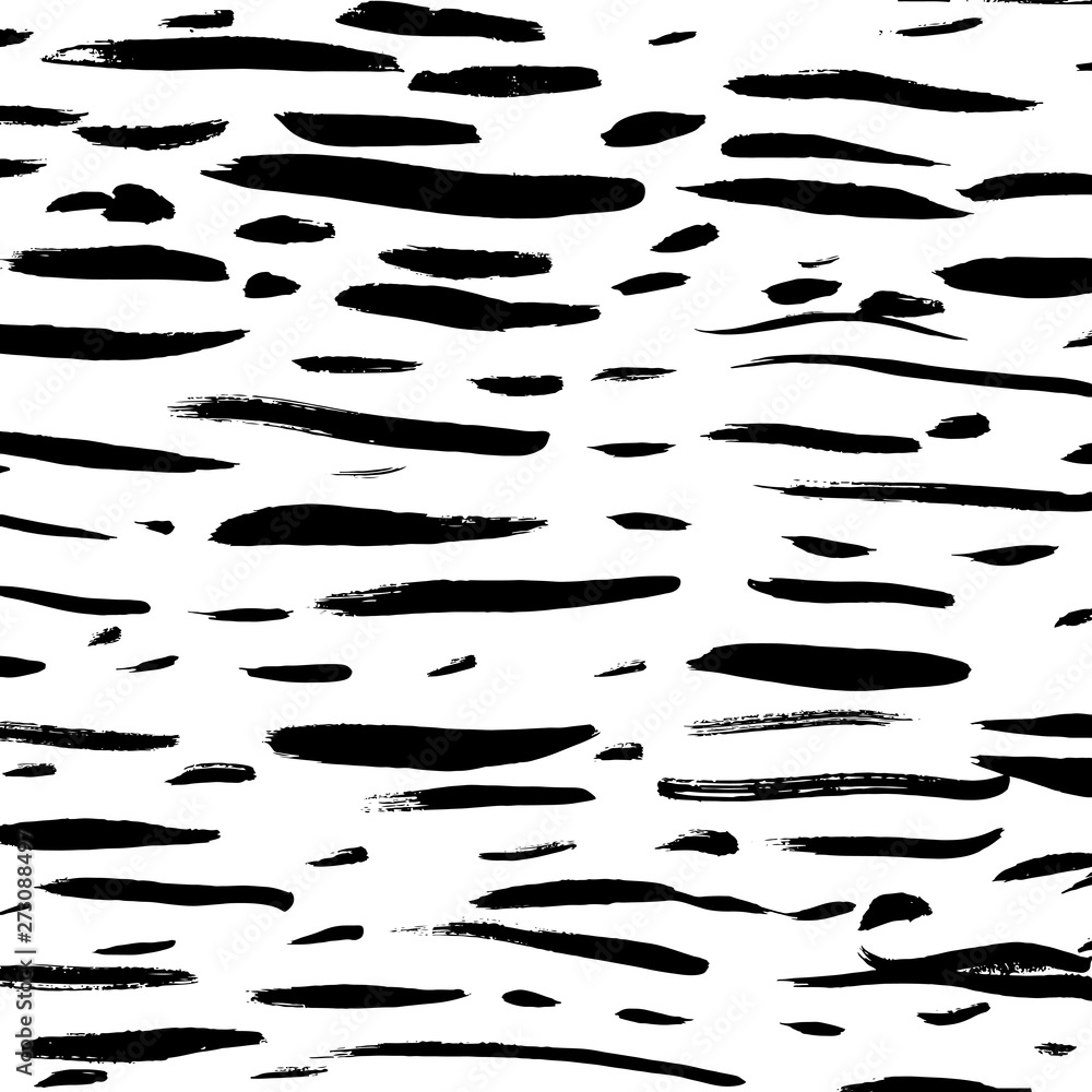 Brush grunge pattern. White and black vector.