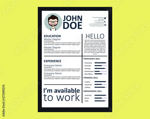 CV Template Job Corporate Identity