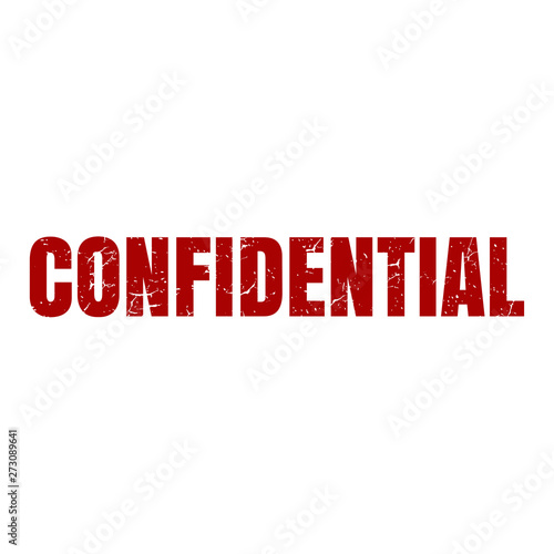 Confidential grunge rubber stamp on white background vector illustration