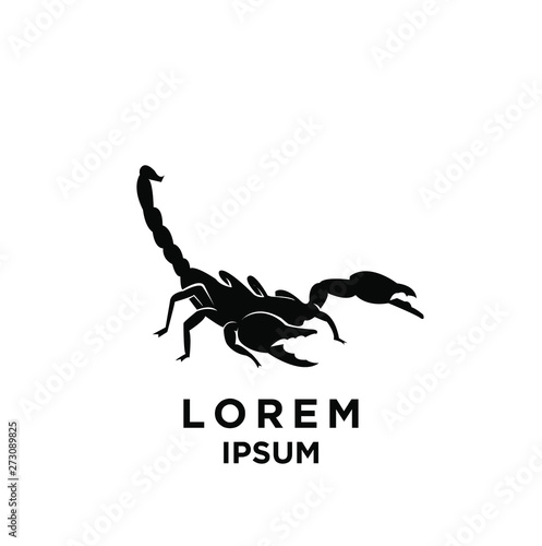 set scorpion black logo icon design vector illustration
