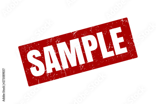 sample Stamp square vintage grunge Texture isolated sign Vector Illustration