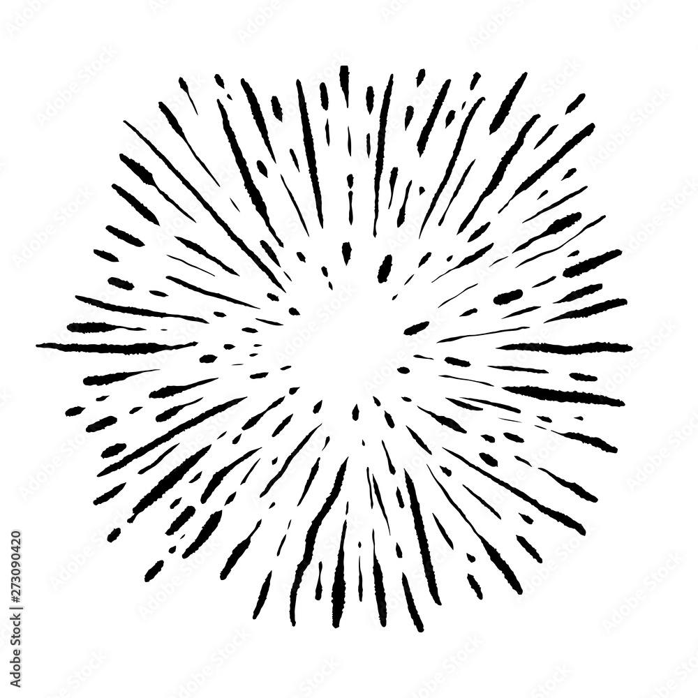 Fototapeta premium This image is Sparkling hand drawn. starburst hand drawn.Vector EPS 10.
