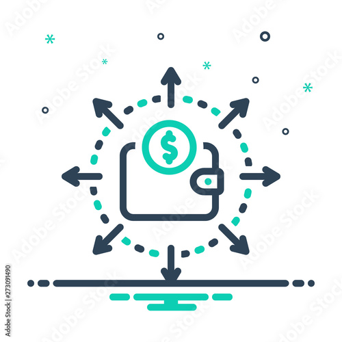  mix icon for  budget spending