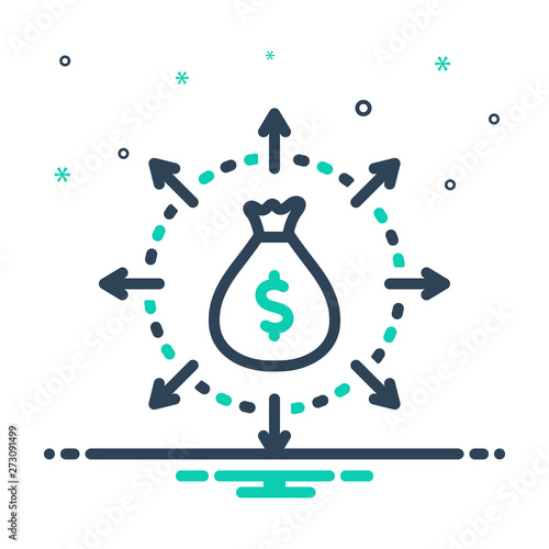  mix icon for  budget spending