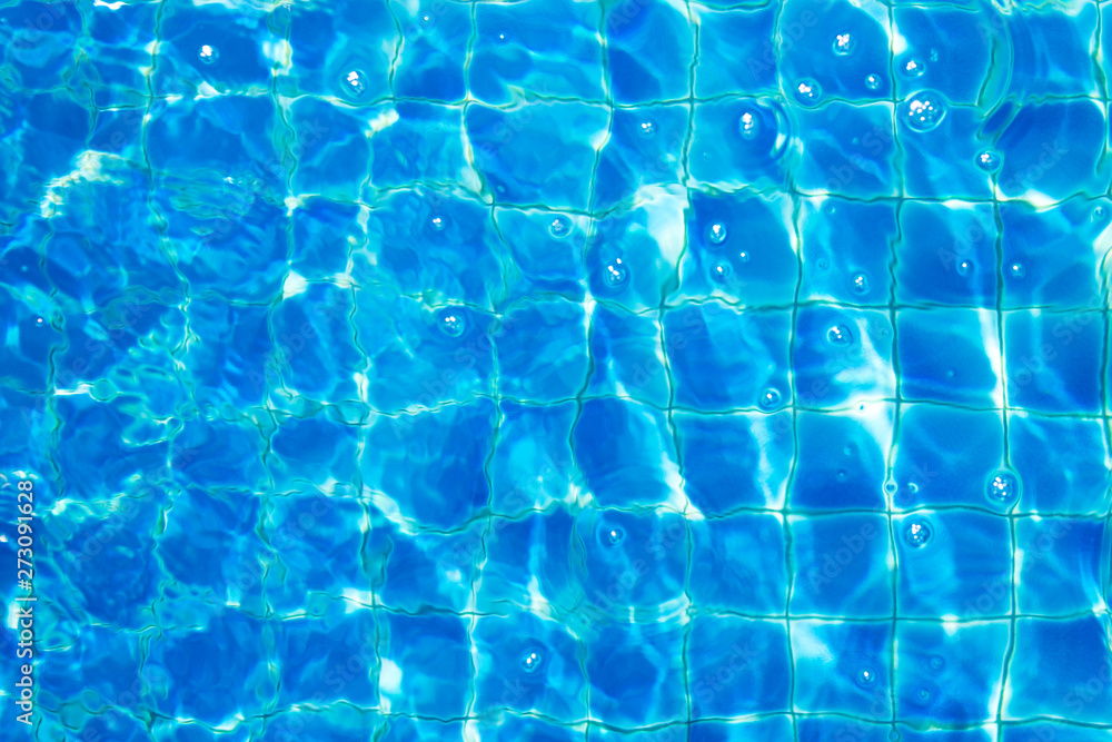 Top view swimming pool blue ripped water abstract background