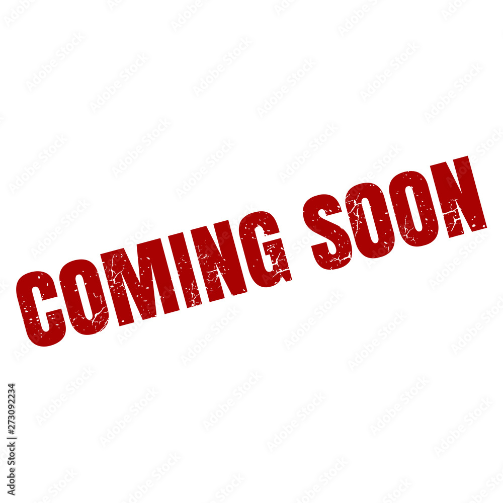 Coming soon grunge texture rubber stamp on white background, vector illustration Coming soon grunge texture rubber stamp on white background, vector illustration