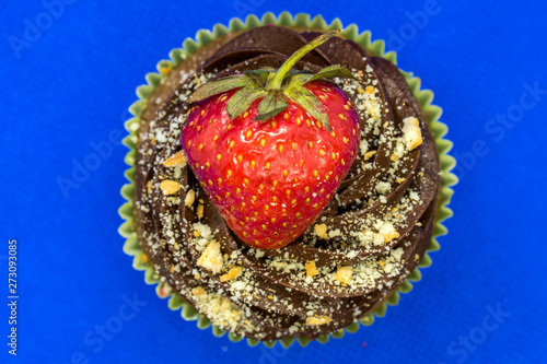 Decorated cupcake - top view