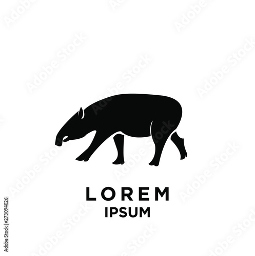 tapir logo icon silhouette vector