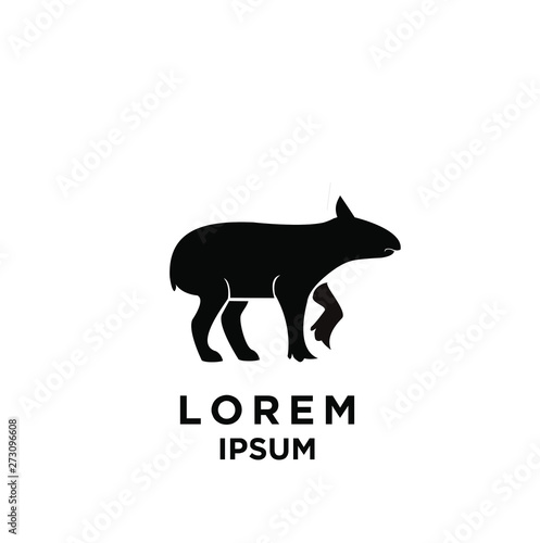 tapir logo icon silhouette vector