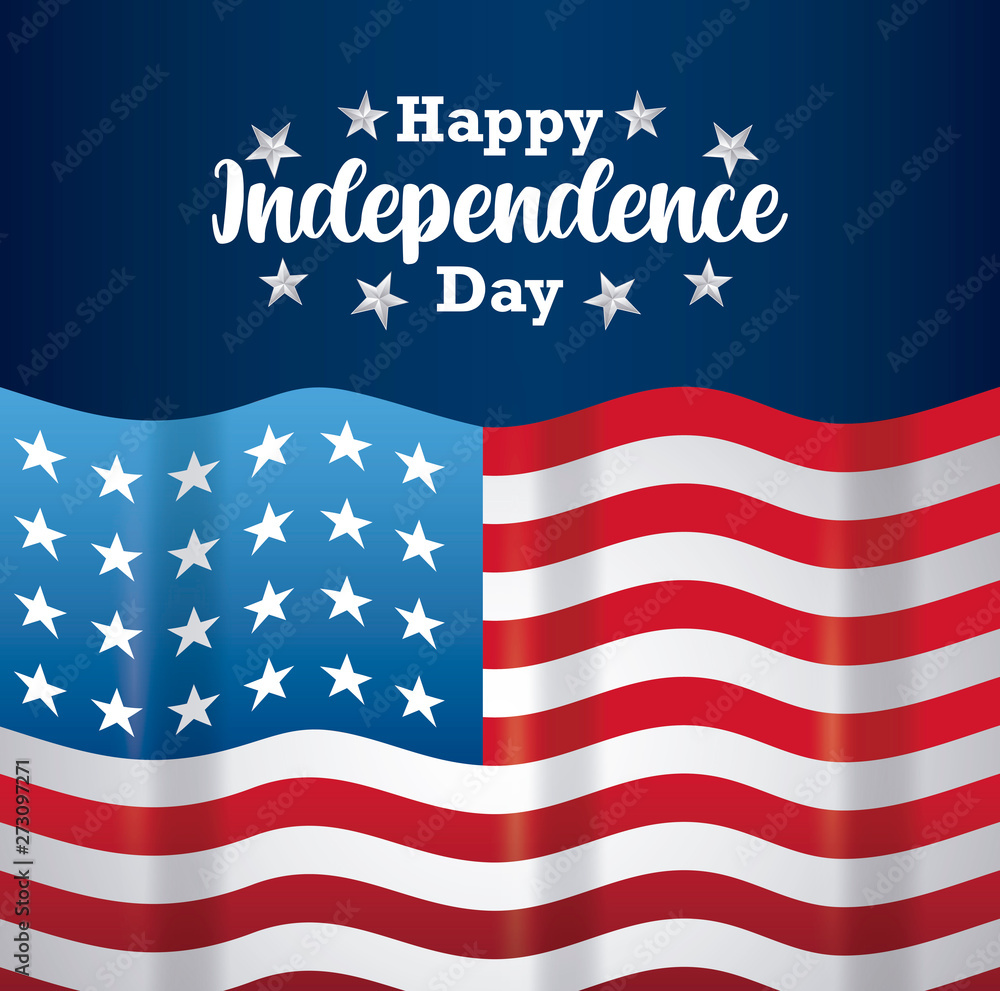 happy independence day card with flag happy independence day card with flag