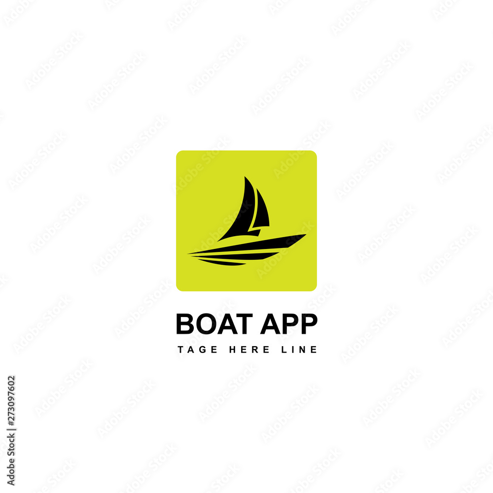 Fototapeta premium boat shape logo template