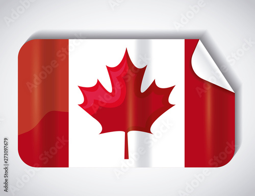 flag of canada patriotic icon