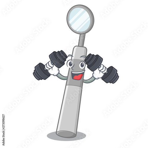 Fitness dental mirror in the mascot shape